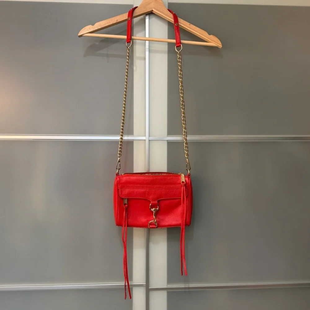 Rebecca Minkoff Mini M.A.C. Red Crossbody with Gold Hardware - Picture 1 of 8